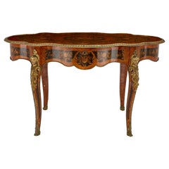 Antique French Marquetry and Gilt Bronze Centre Table