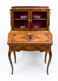 Antique French Marquetry Bonheur du Jour 19th Century
