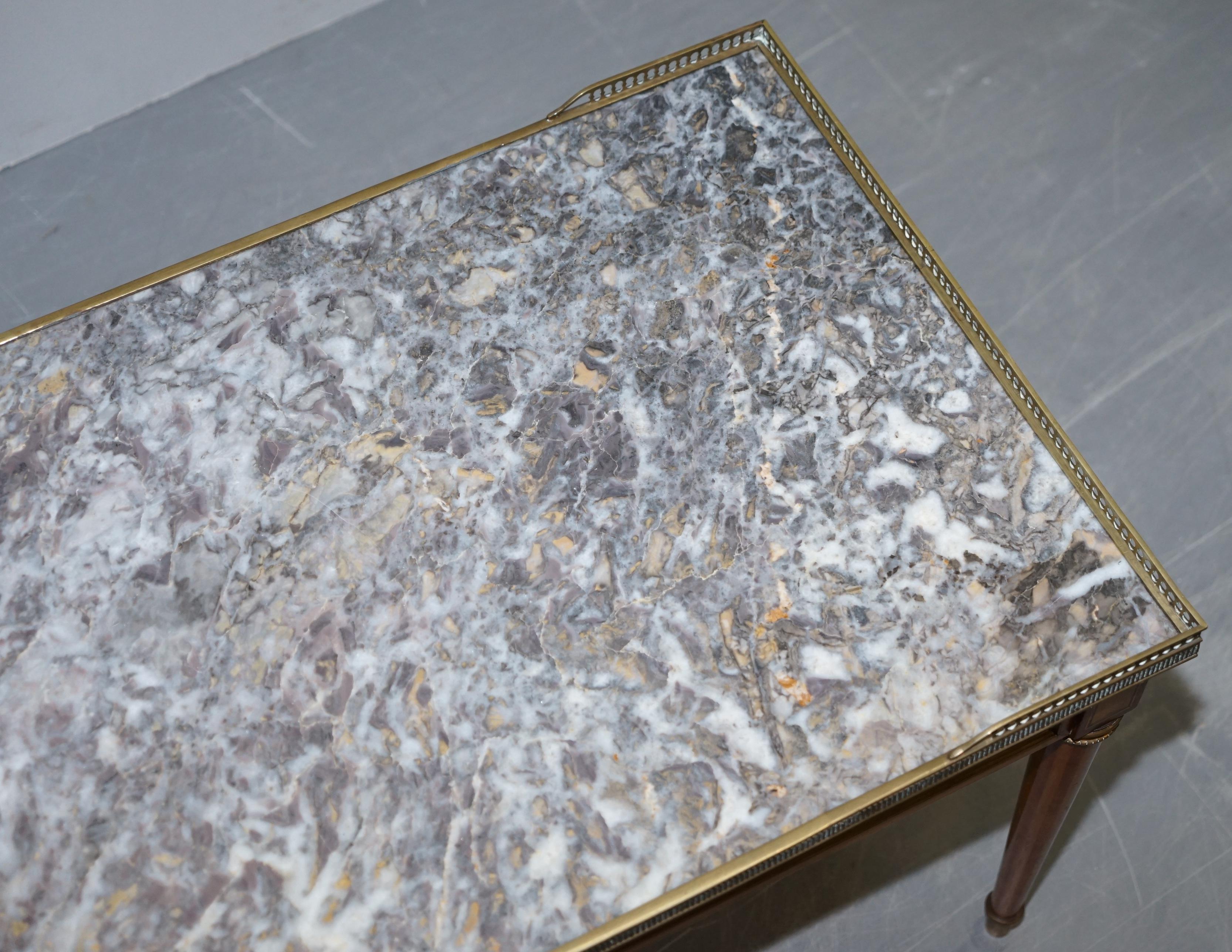 vintage brass and marble coffee table