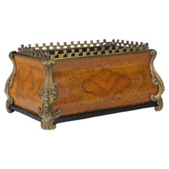 Antique French Marquetry Jardiniere 19th Century