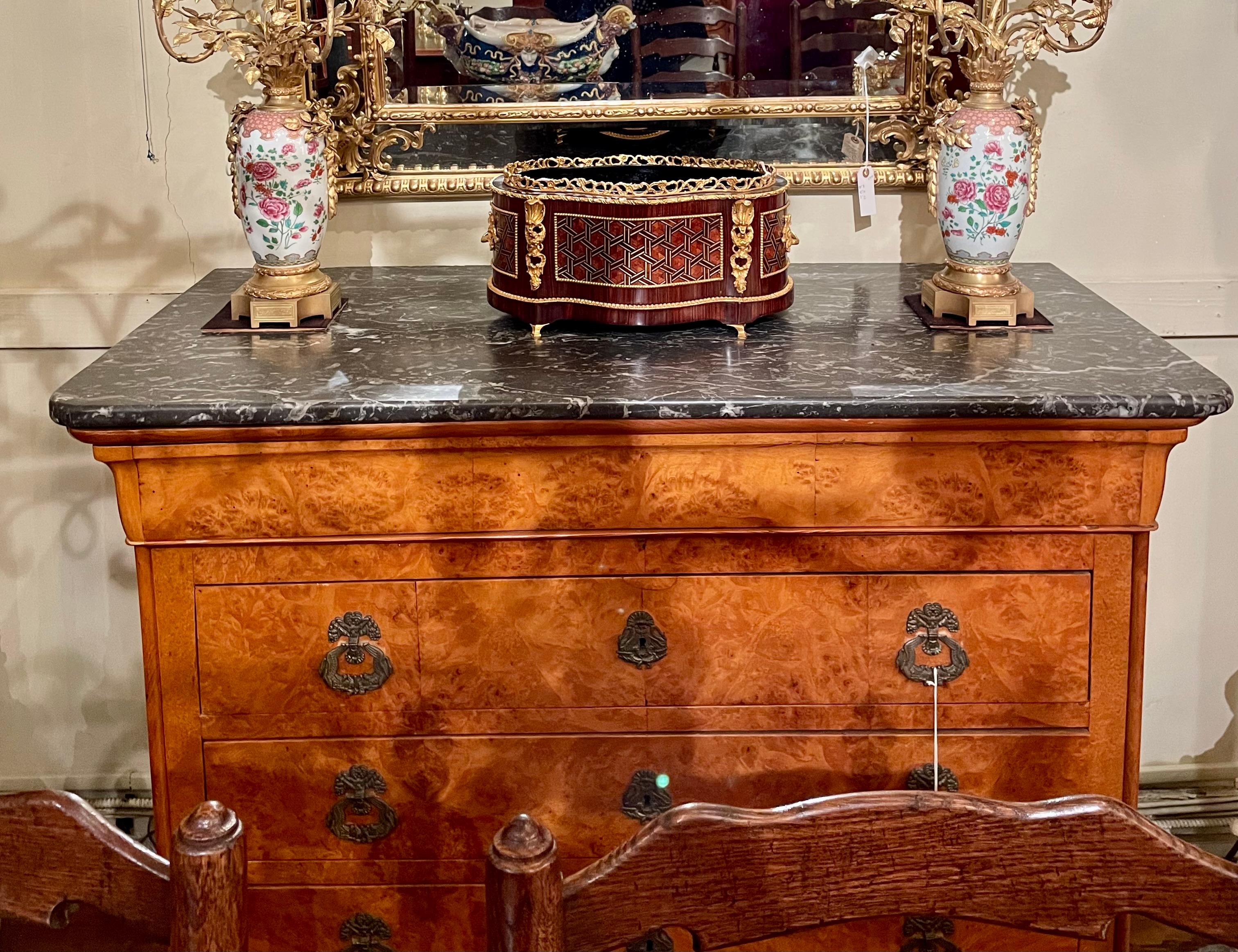 Antique French Marquetry Jardiniere with Bronze D'ore Mounts, Circa 1890. For Sale 3