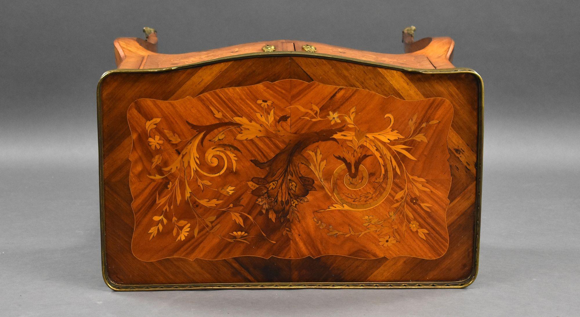 Antique French Marquetry Side Cabinet For Sale 5