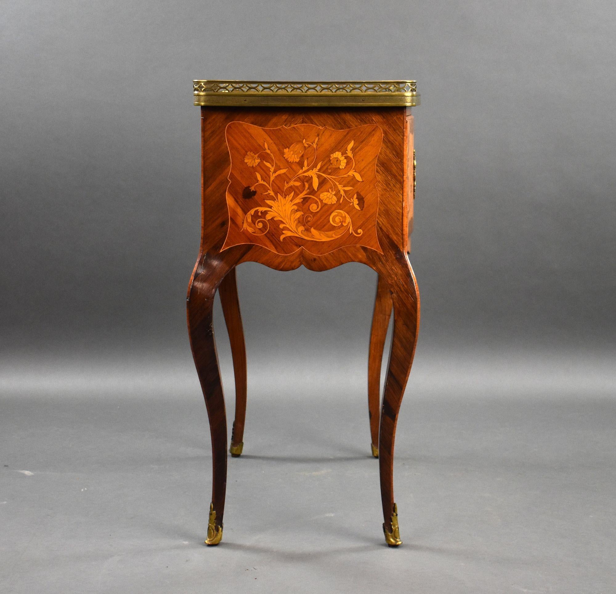 19th Century Antique French Marquetry Side Cabinet For Sale