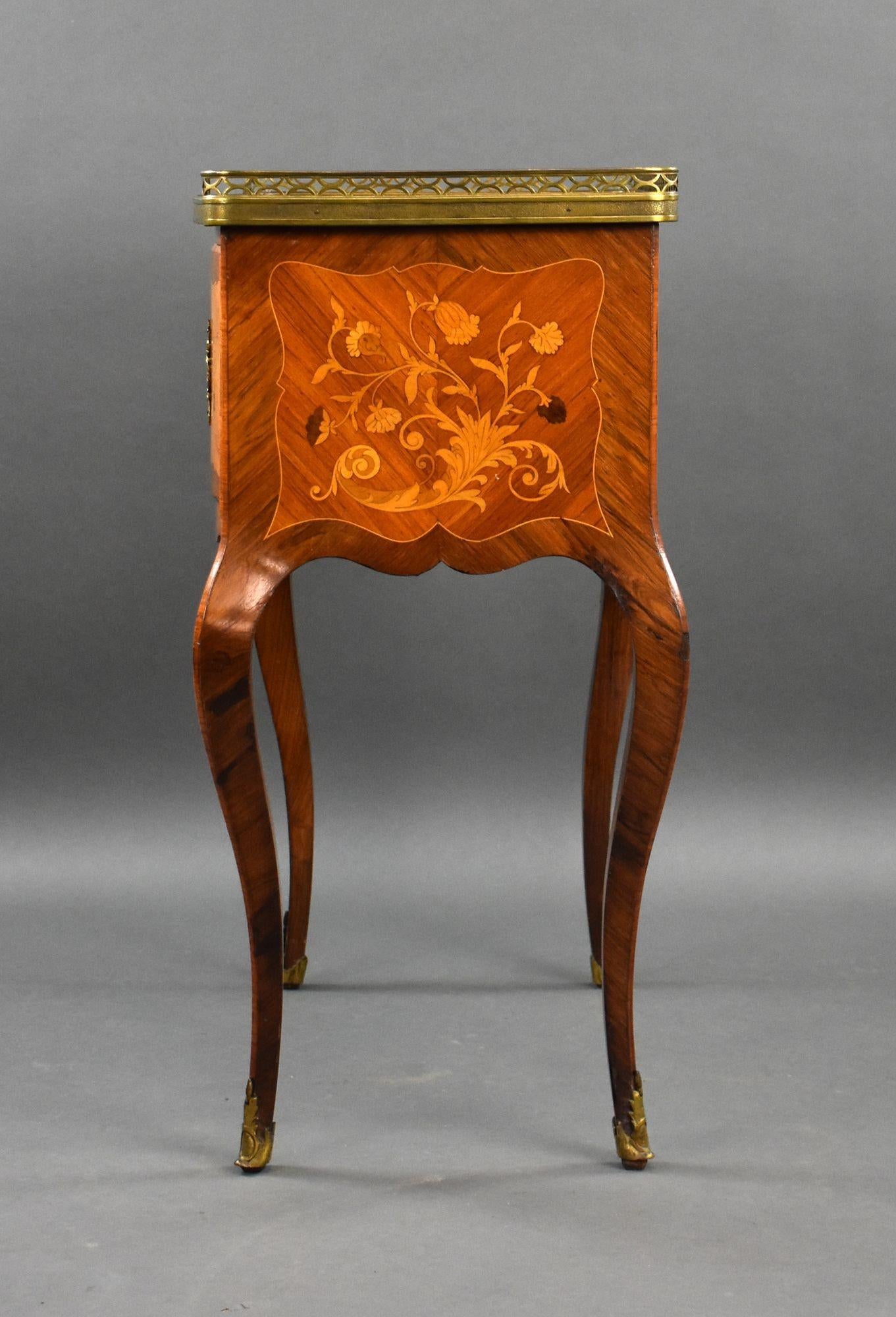 Antique French Marquetry Side Cabinet For Sale 1