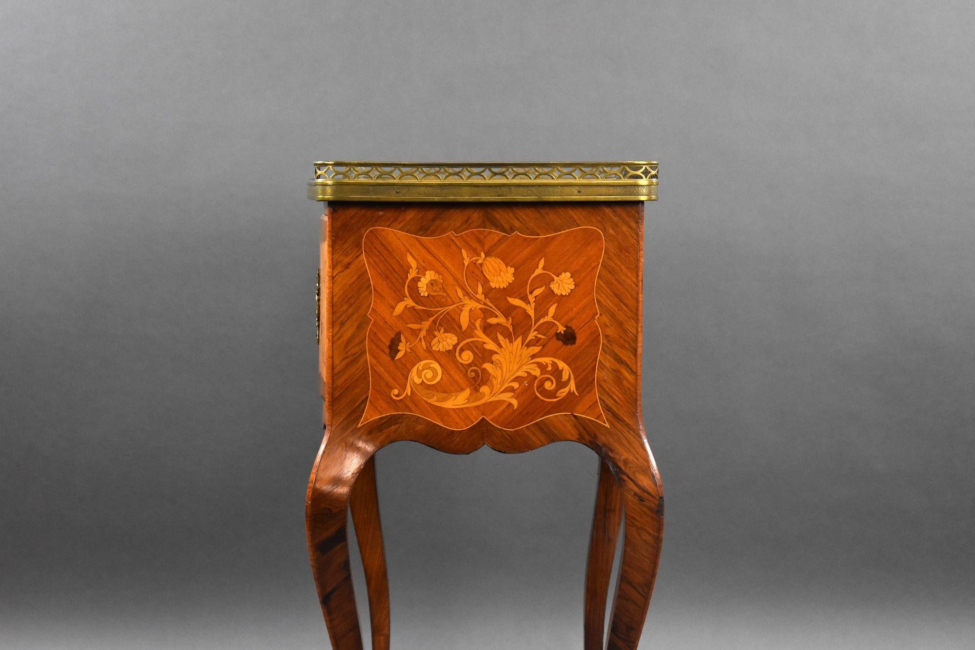 Antique French Marquetry Side Cabinet For Sale 4