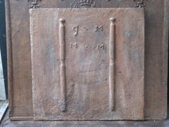 Antique French 'Marriage' Fireback / Backsplash, 18th Century
