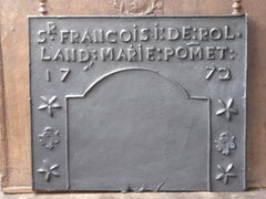 Antique French 'Marriage' Fireback / Backsplash