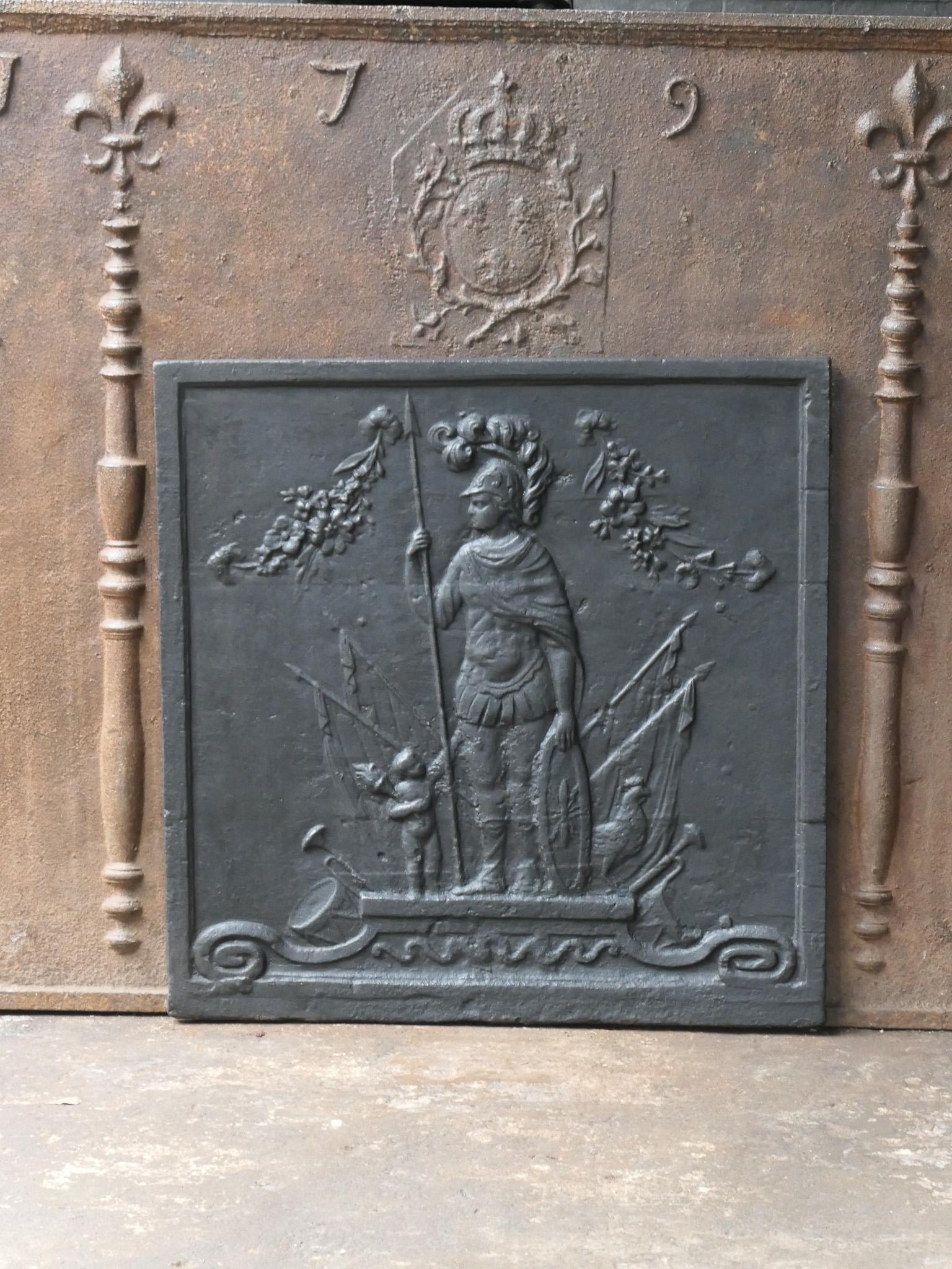 Napoleon III Antique French 'Mars' Fireback / Backsplash, 19th Century For Sale