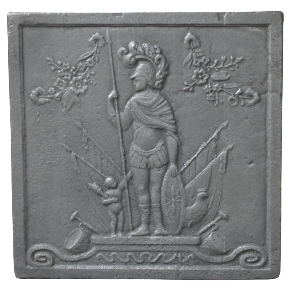 Antique French 'Marli' Fireback / Backsplash, XIX secolo