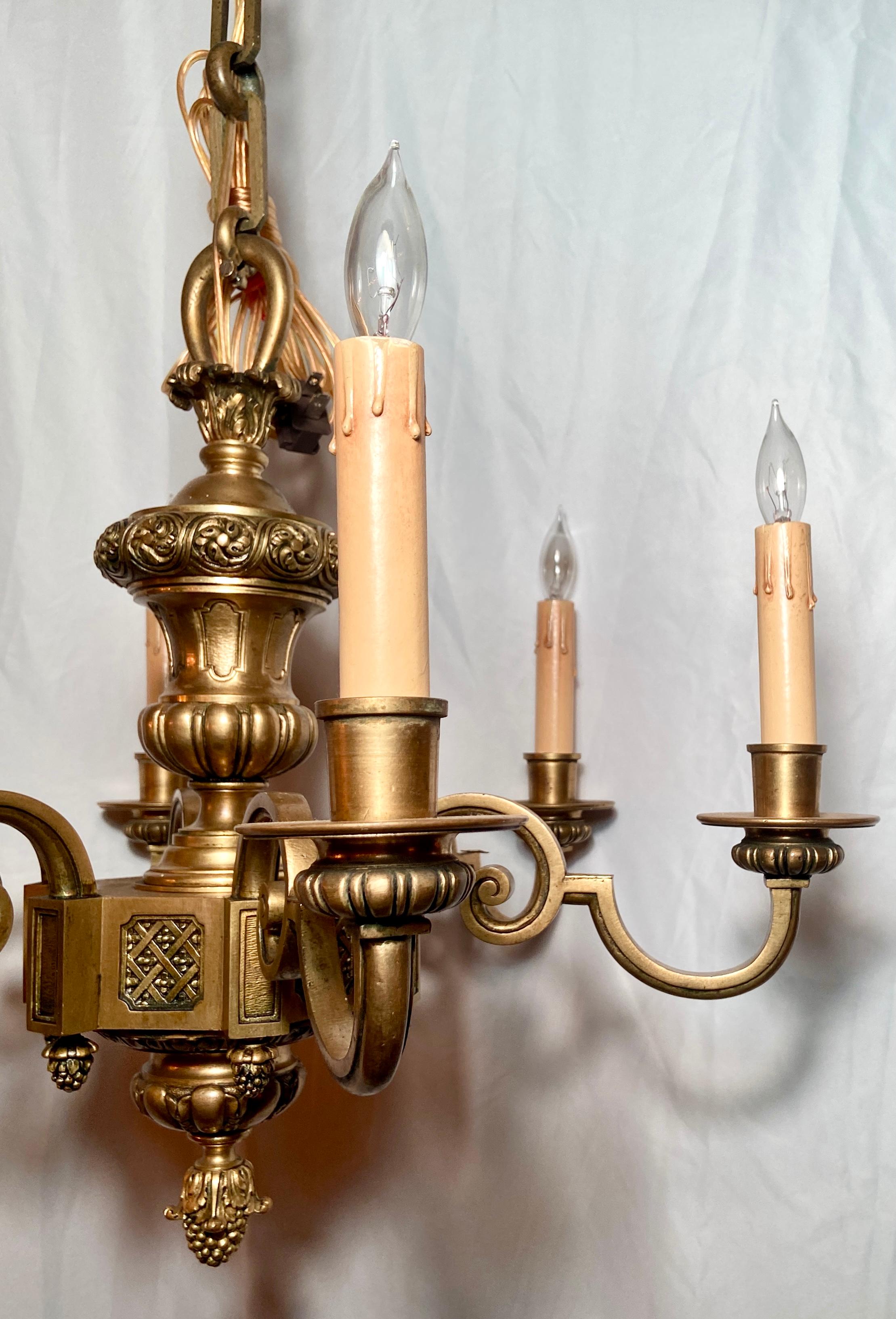 gold and bronze chandelier