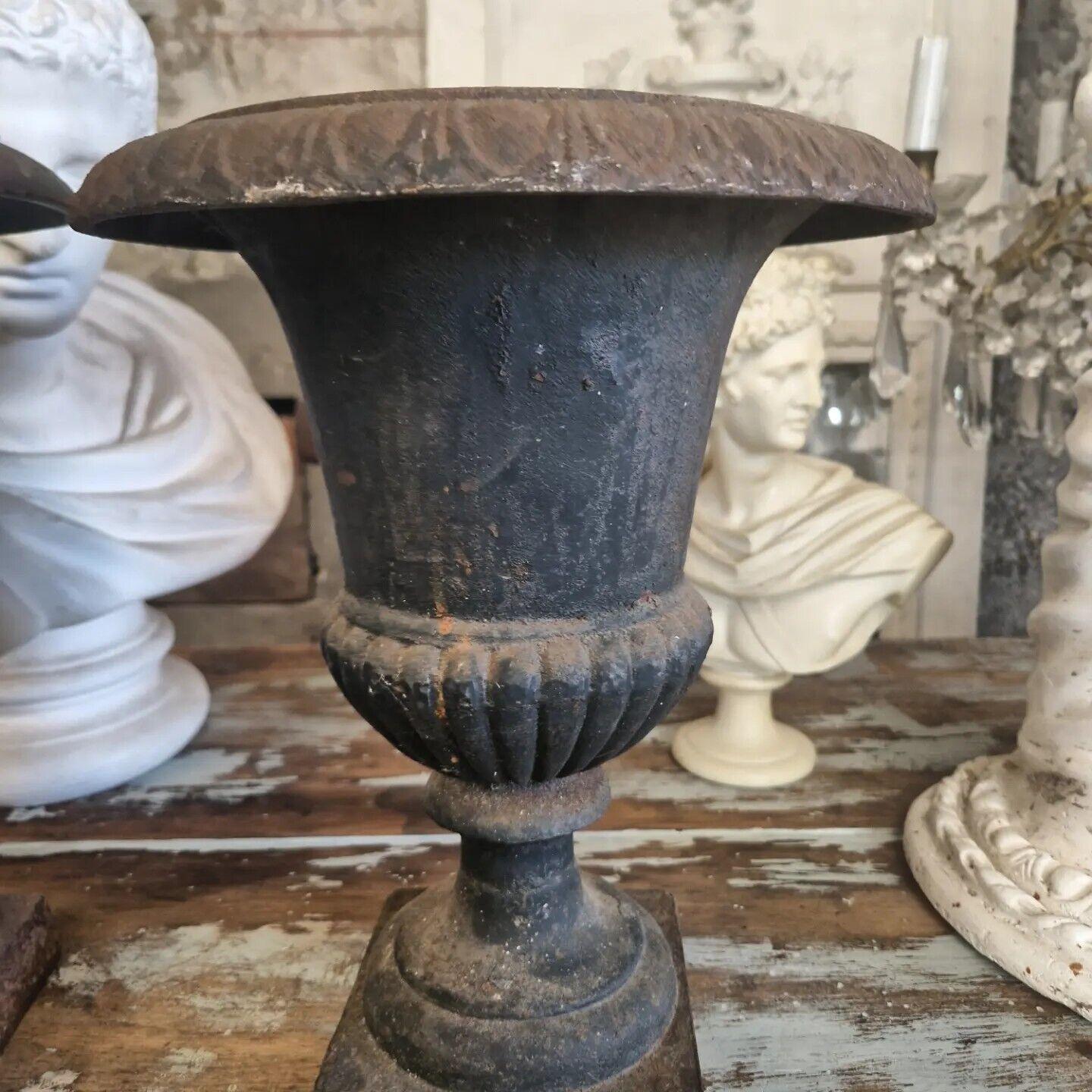 Iron Antique French Medici Vases (x2) 19th Century For Sale