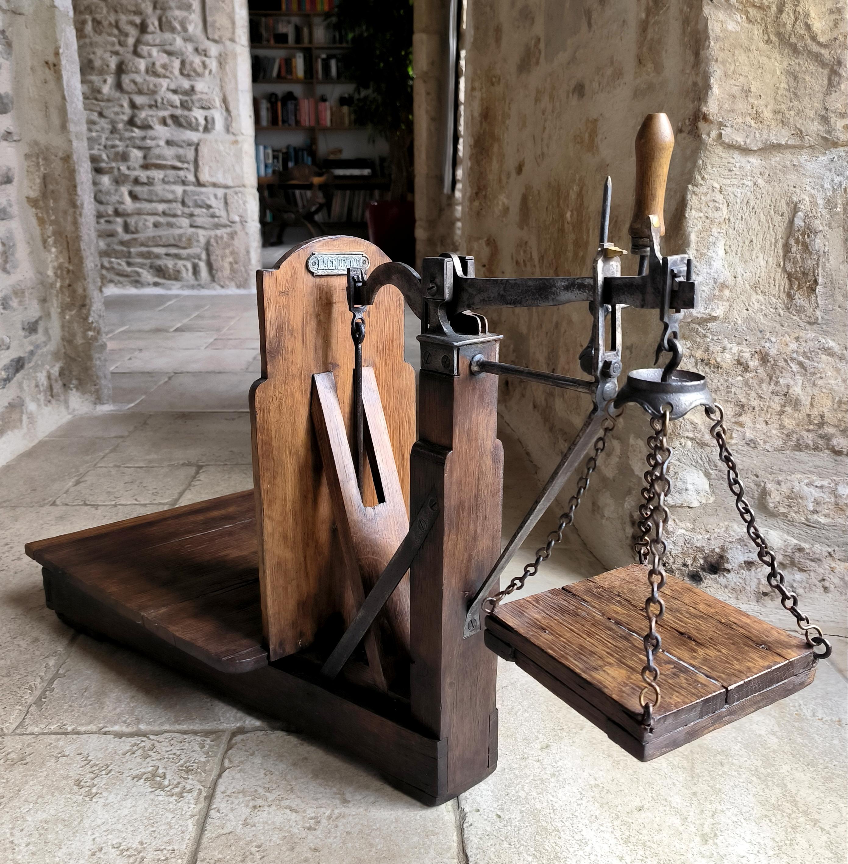 Balances décimales antiques, françaises, de mercantilisme pour les graines et les grains. Circa fin des années 1800 en vente 4