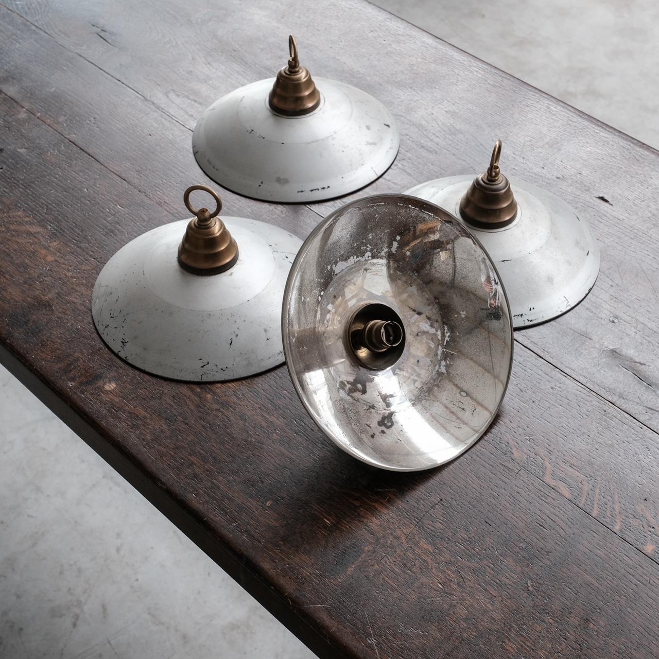 Glass Antique French Mercury Pendant Lights 'Up to 4' For Sale