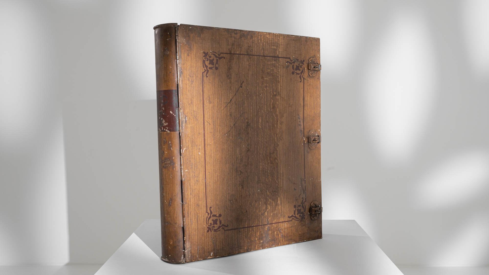 Antique French Metal Book-Shaped Box For Sale 8