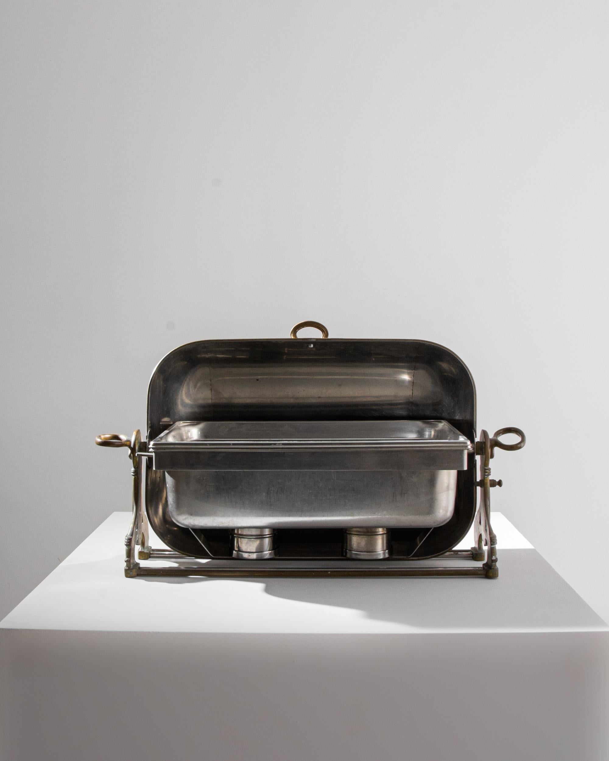 20th Century Antique French Metal Chafing Dish