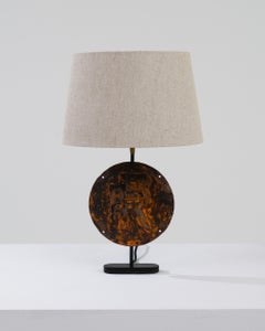 Antique French Metal Sign Table Lamp