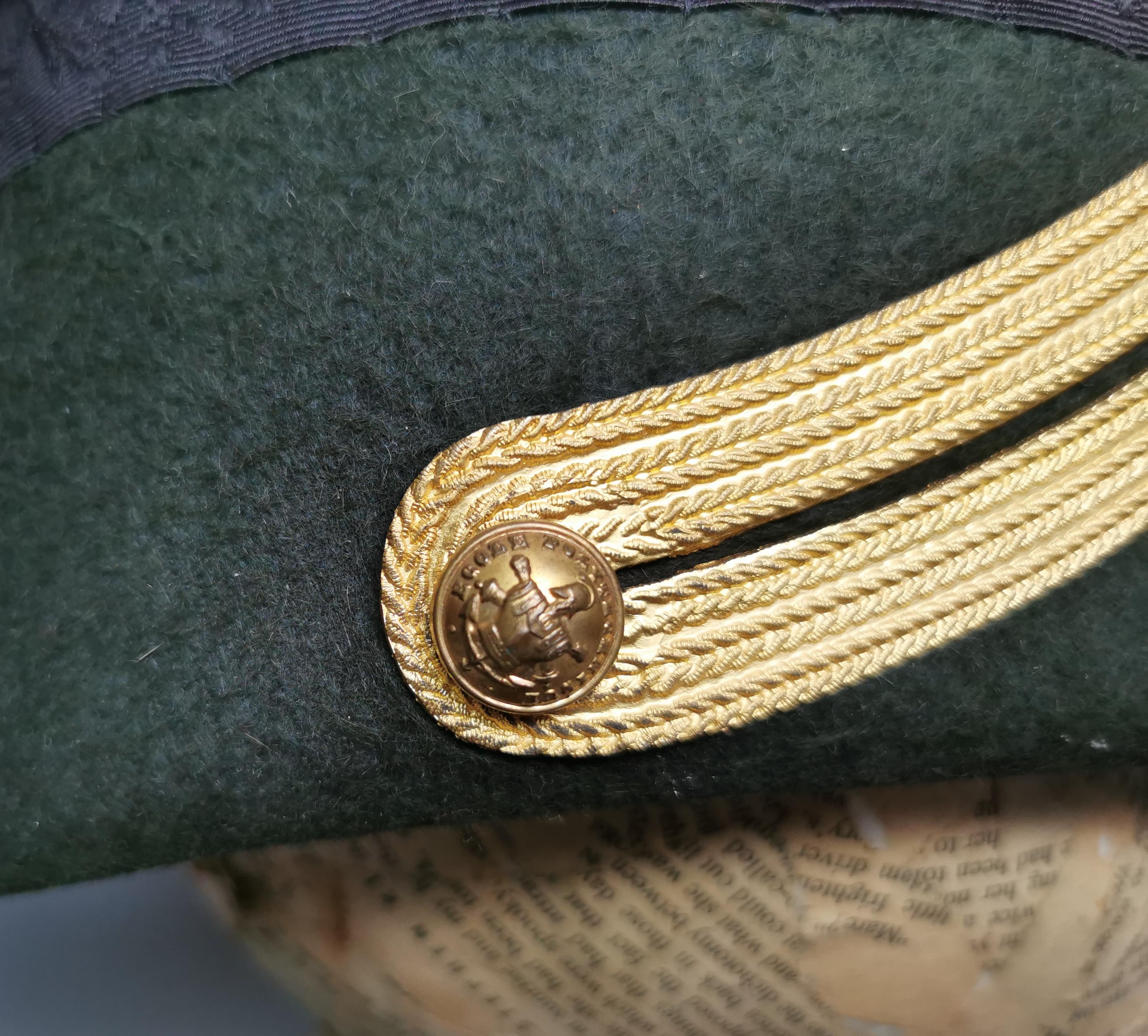 Women's or Men's Antique French Military bicorn hat, 19th century 