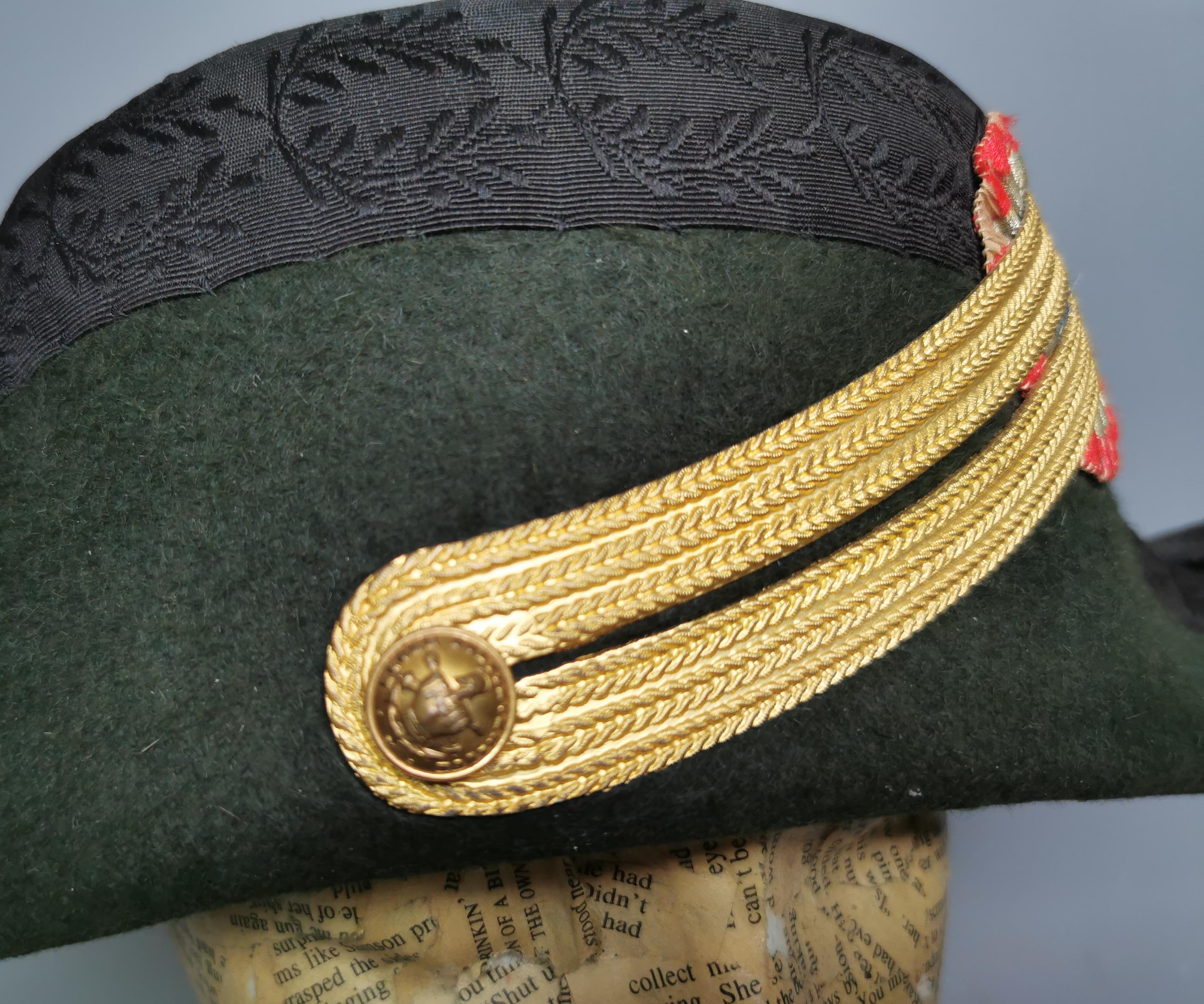 Antique French Military bicorn hat, 19th century  5