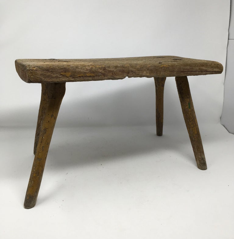 Antique French Milking Stool at 1stDibs