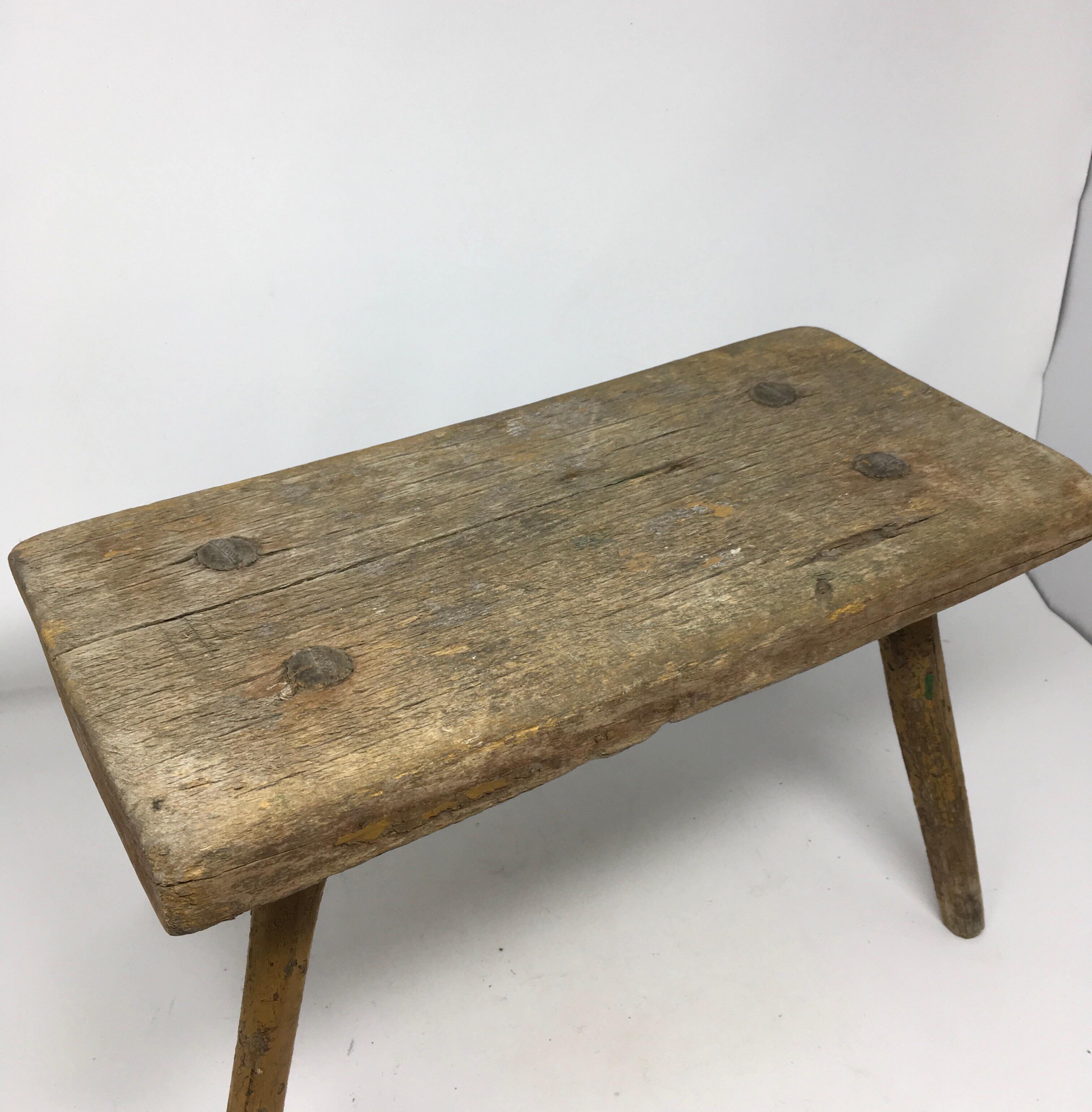 Antique French Milking Stool In Good Condition In Houston, TX