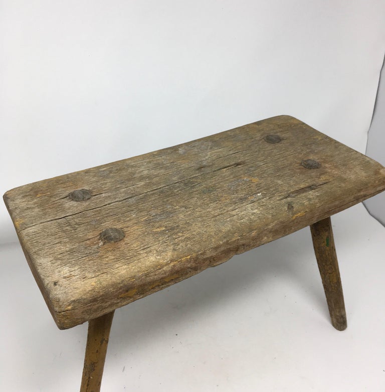 Antique French Milking Stool at 1stDibs