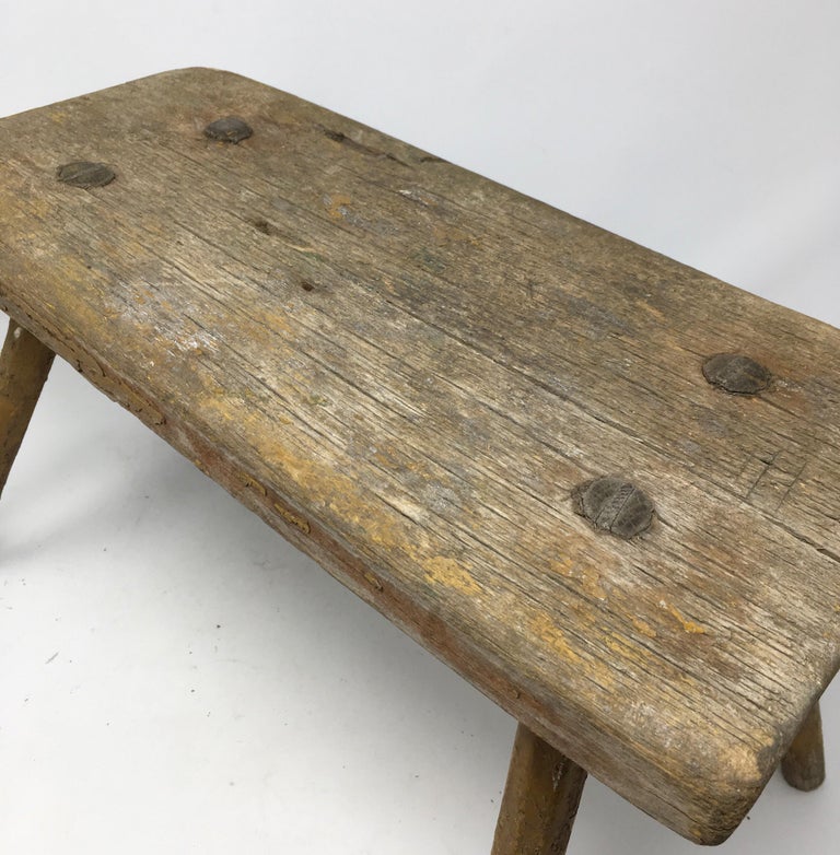 Antique French Milking Stool at 1stDibs