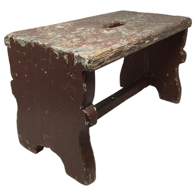 Antique French Milking Stool at 1stDibs