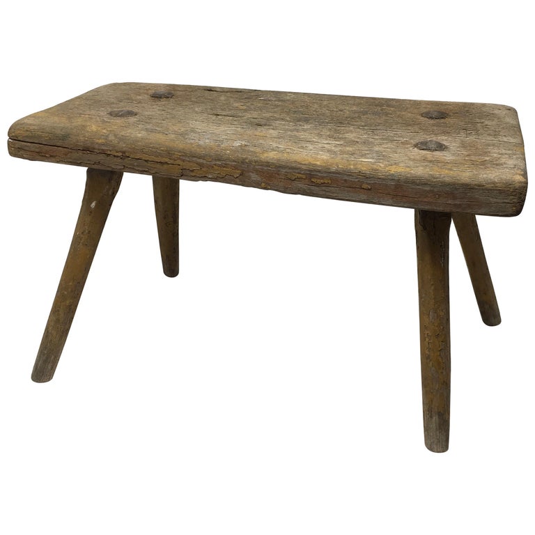 Antique French Milking Stool at 1stDibs