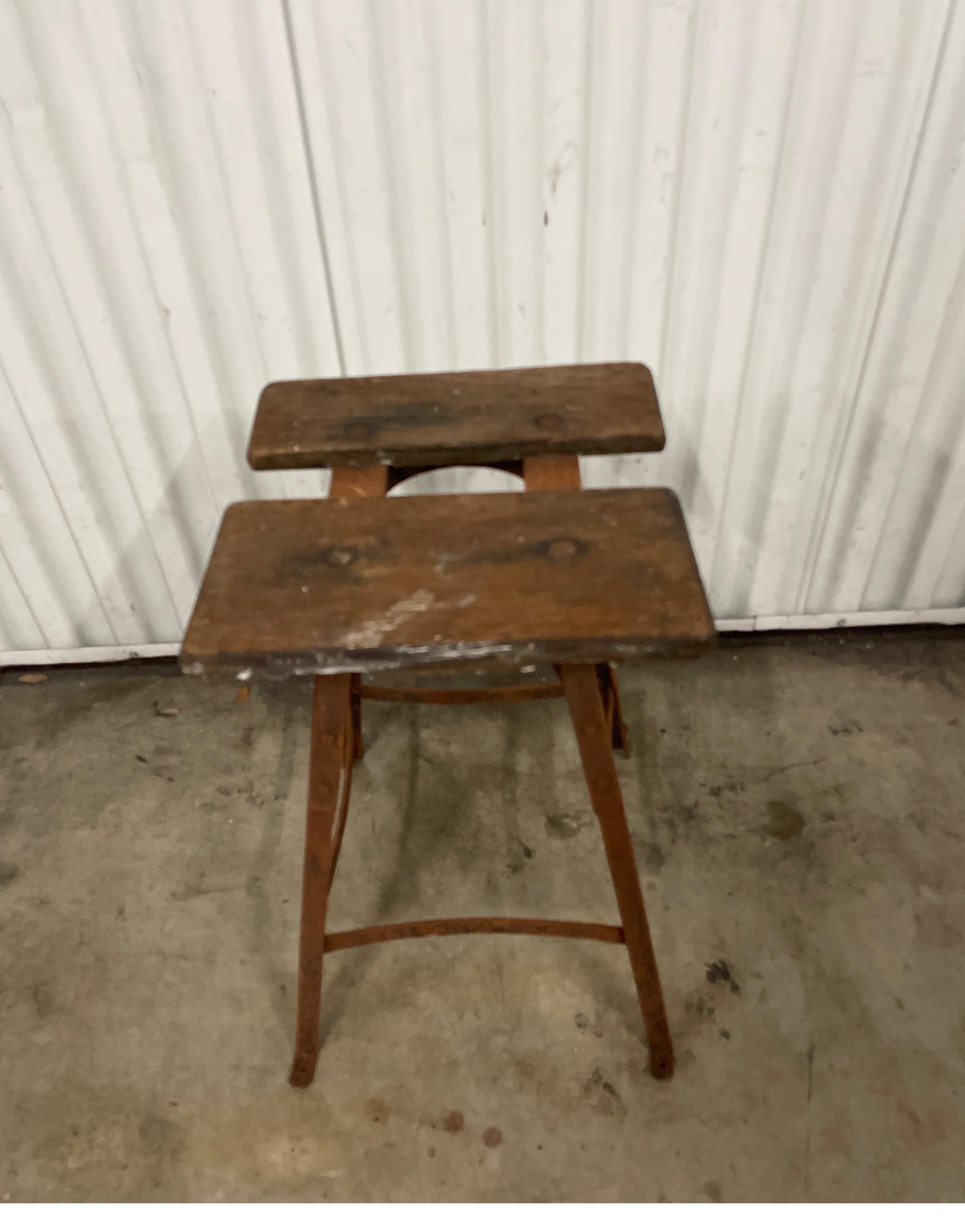 Antique French Milking Stool For Sale at 1stDibs