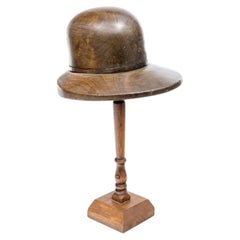 Antique French Millinery Wood Hat Form