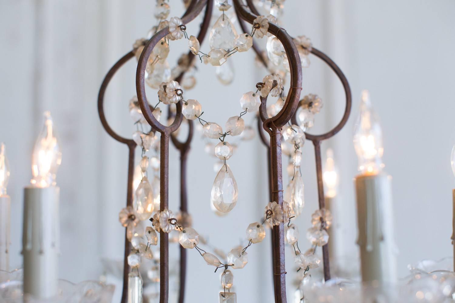 Antique French Minimalist Chandelier For Sale 2