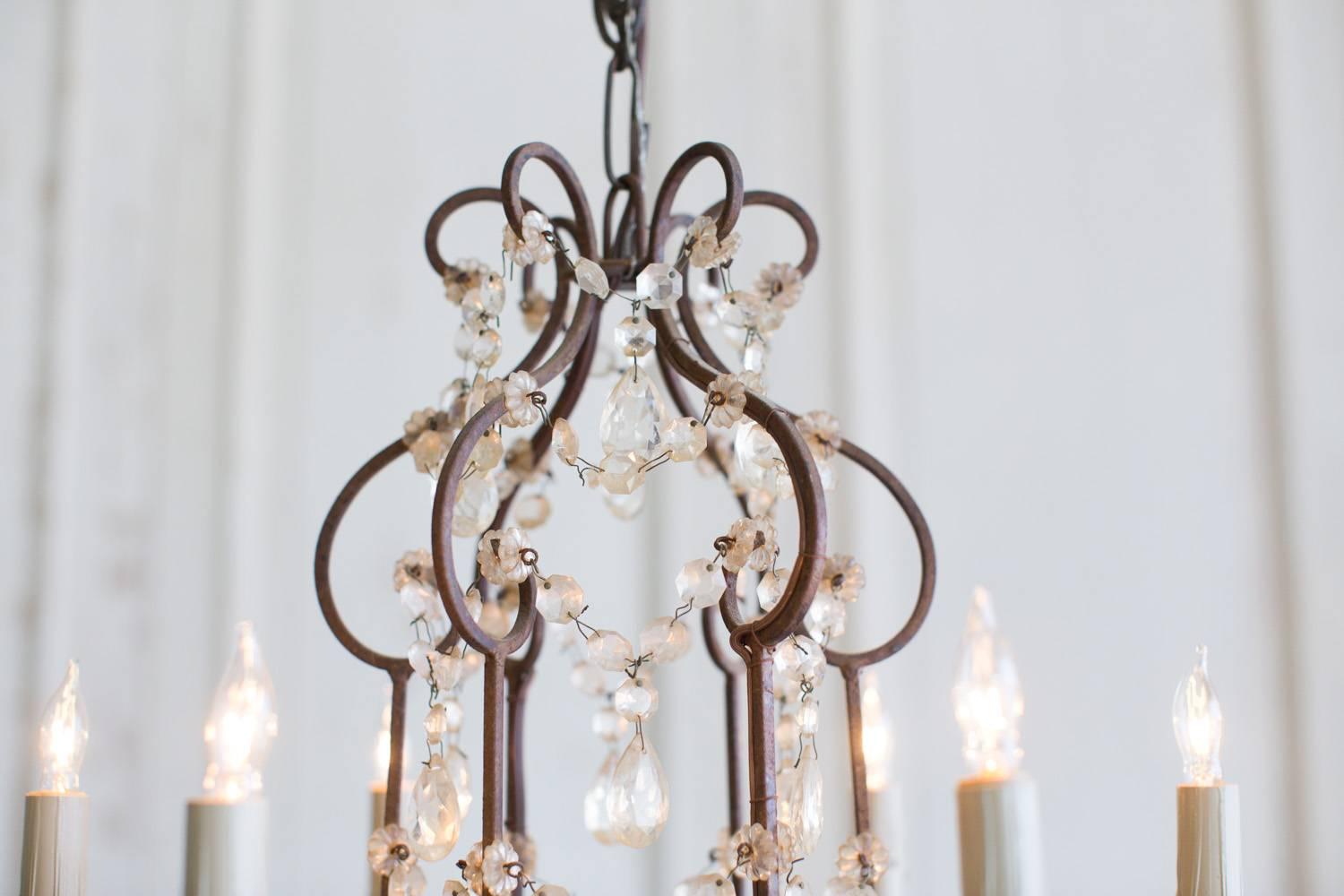 Antique French Minimalist Chandelier For Sale 3