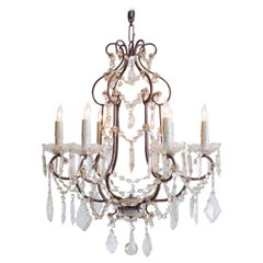 Antique French Minimalist Chandelier