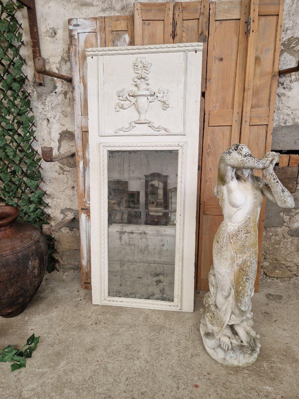 Antique French Mirror 18th Century Trumeau Louis XVI Style For Sale 6