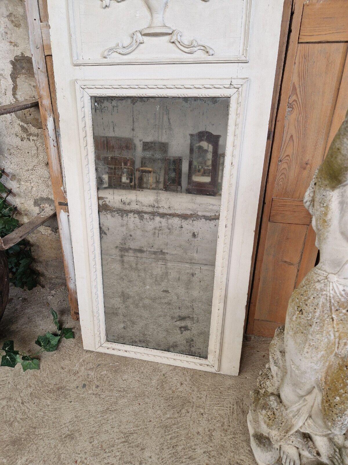 Antique French Mirror 18th Century Trumeau Louis XVI Style For Sale 7