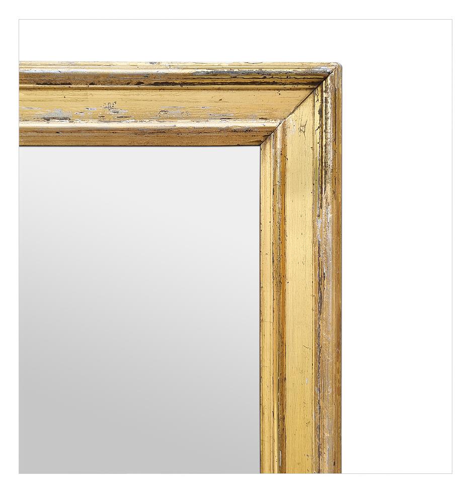 Antique French Mirror Giltwood, Vermeil Colors, circa 1890 In Good Condition For Sale In Paris, FR