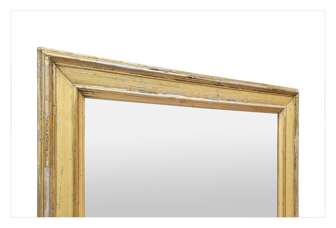 Antique French Mirror Giltwood, Vermeil Colors, circa 1890 For Sale 1
