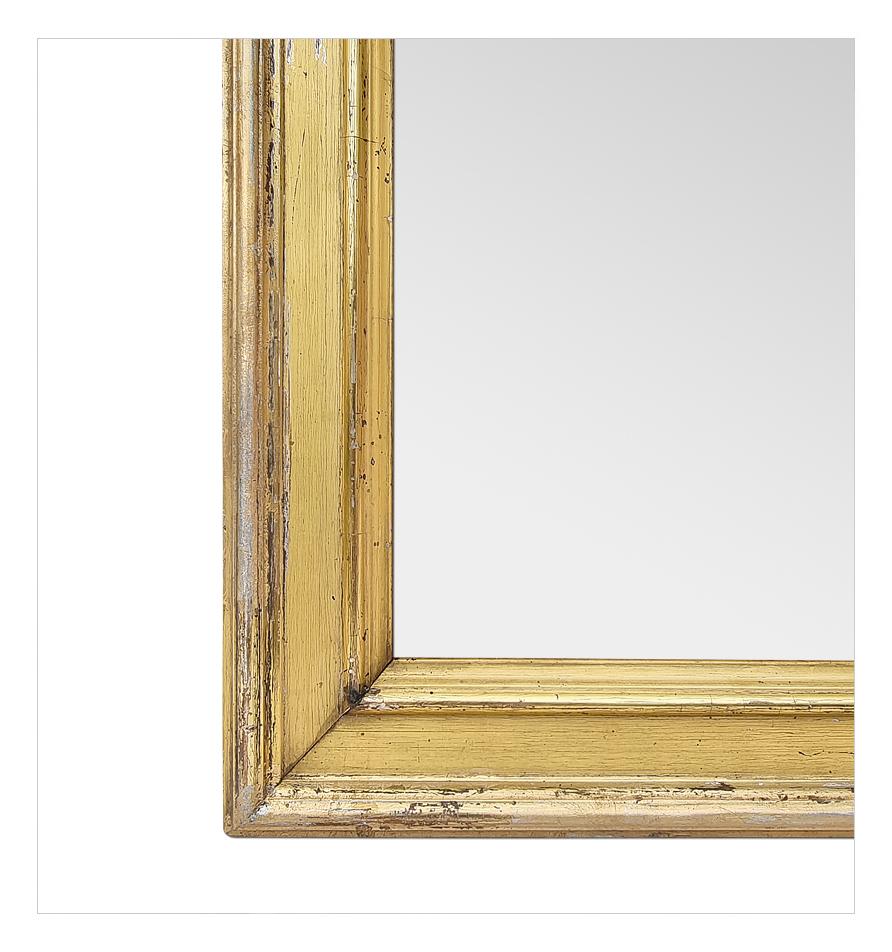 Antique French Mirror Giltwood, Vermeil Colors, circa 1890 For Sale 2