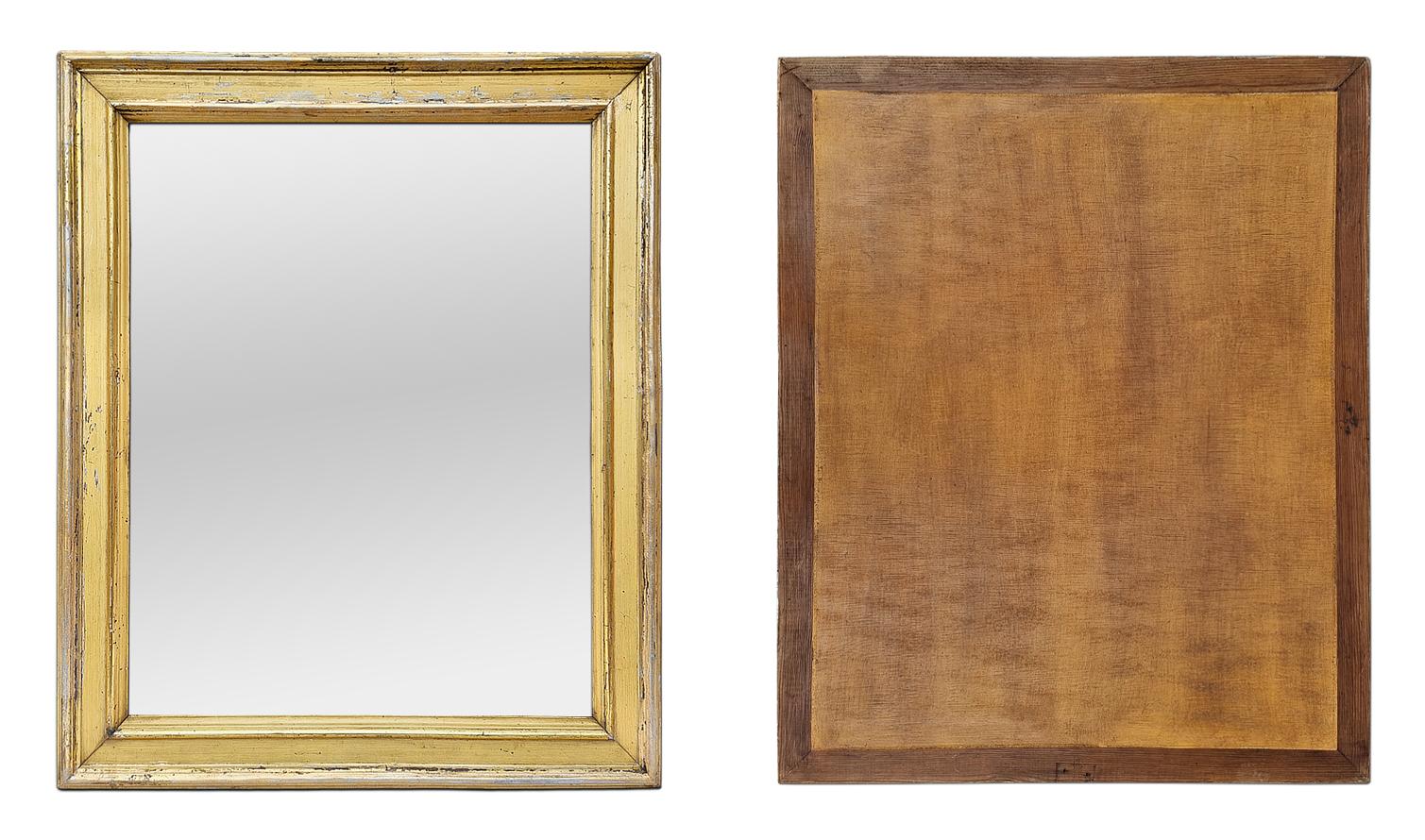 Fin du XIXe siècle Miroir français ancien en bois doré, couleurs vermeil, vers 1890 en vente