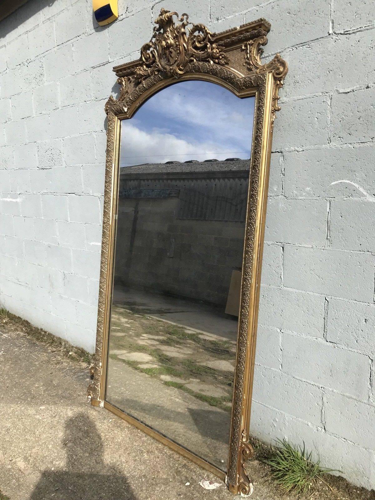 Antique French Mirror, Mega Rare, Early 1800s, Vintage For Sale 2