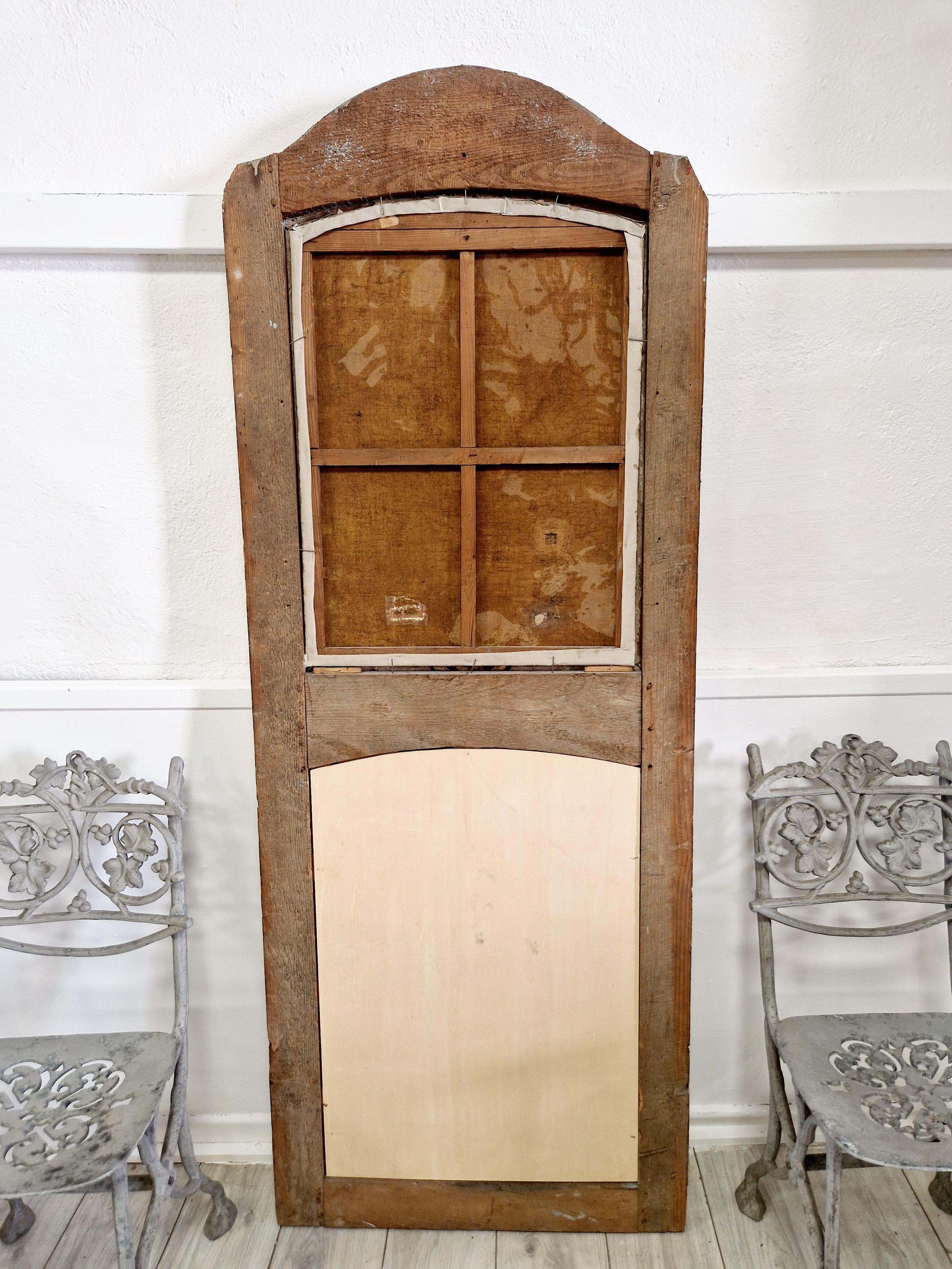 Antique French Mirror Ölgemalt Trumeau Louis XVI im Zustand „Gut“ im Angebot in Buxton, GB