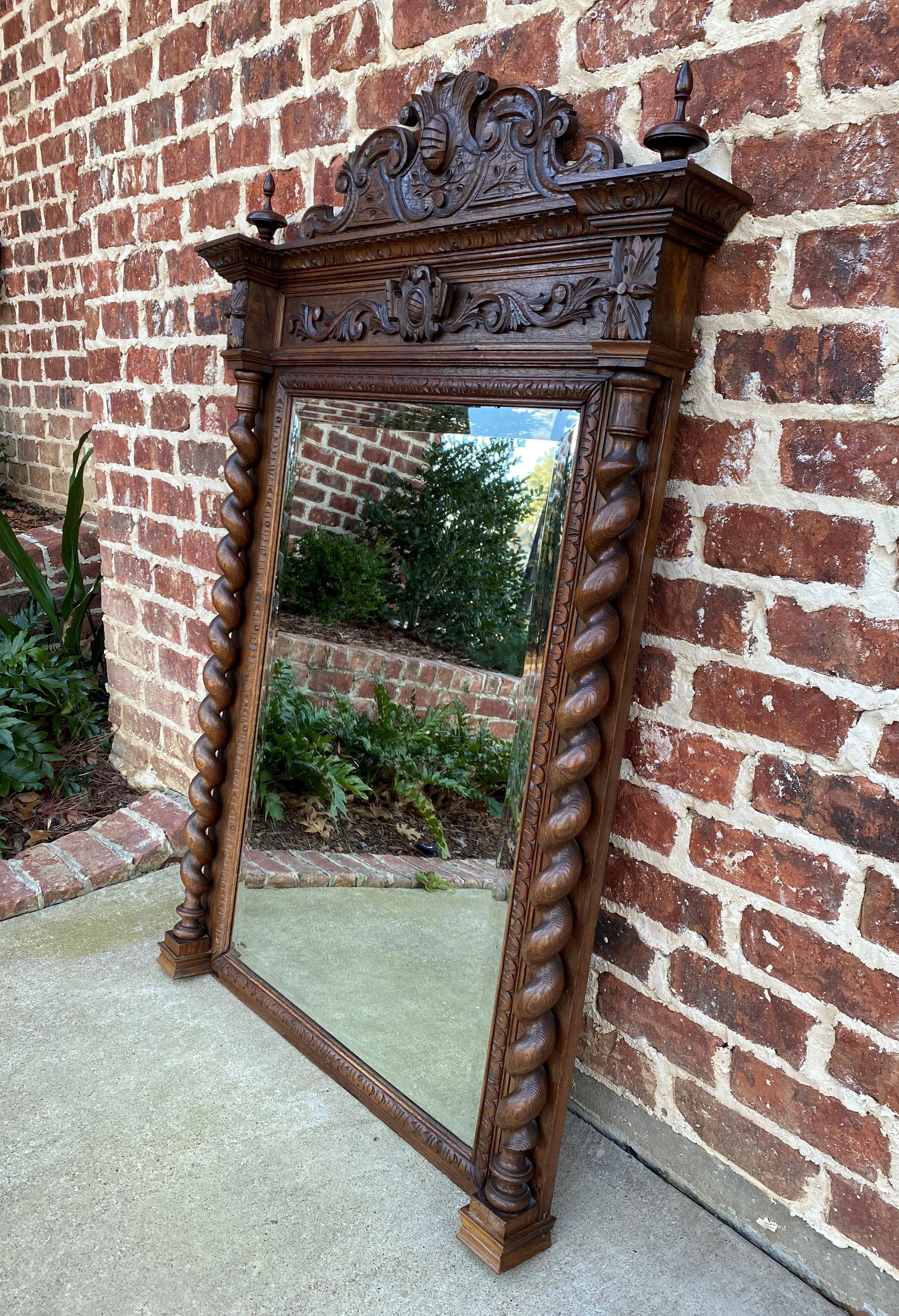 large vintage wood mirror