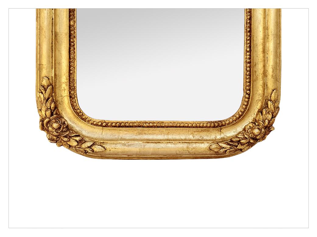 Antiker französischer Spiegel:: romantischer Stil:: um 1830 (Französisch)