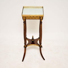 Antique French Mirror Top Occasional Table