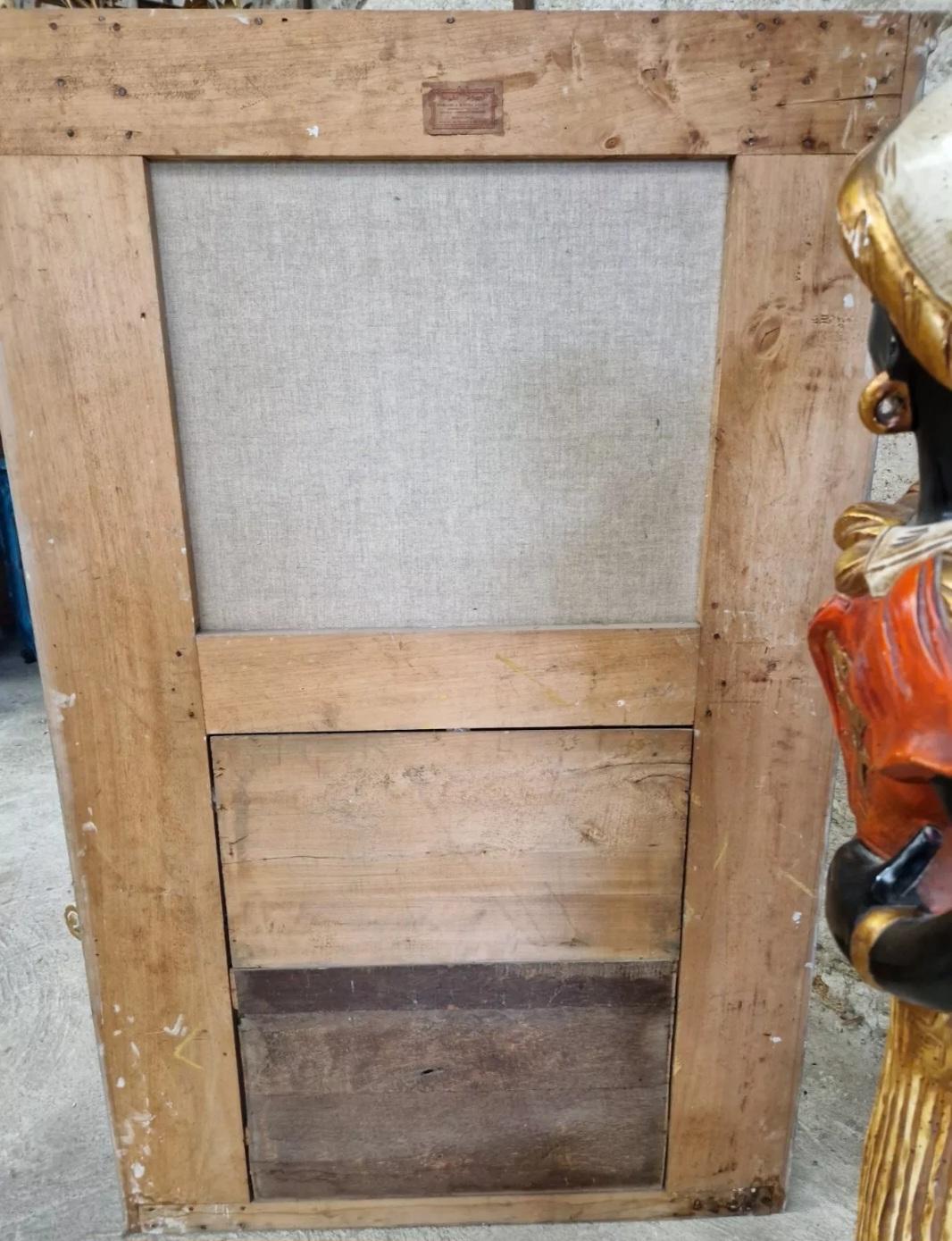 Miroir français ancien peint à la main en vente 4