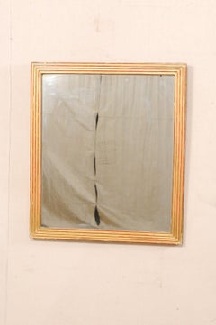 Antique French Mirror W/Its Original Gold & Red Color