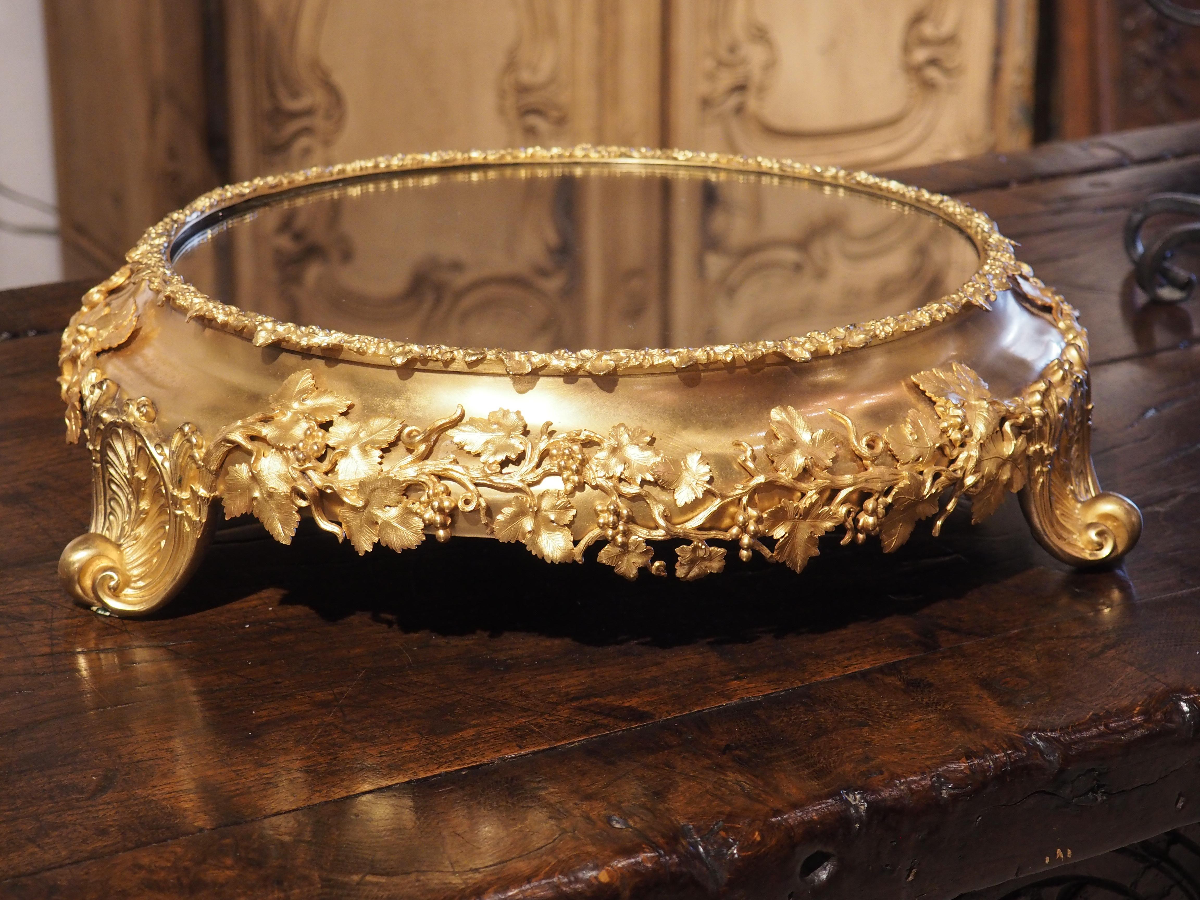 Antique French Mirrored Ormolu Surtout de Table Center Piece, circa 1900 7