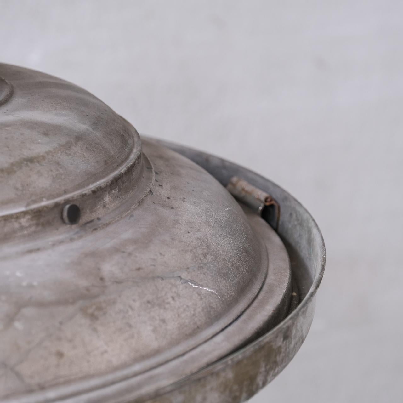 Antique French Mirrored Reflector Pendant Light In Good Condition In London, GB