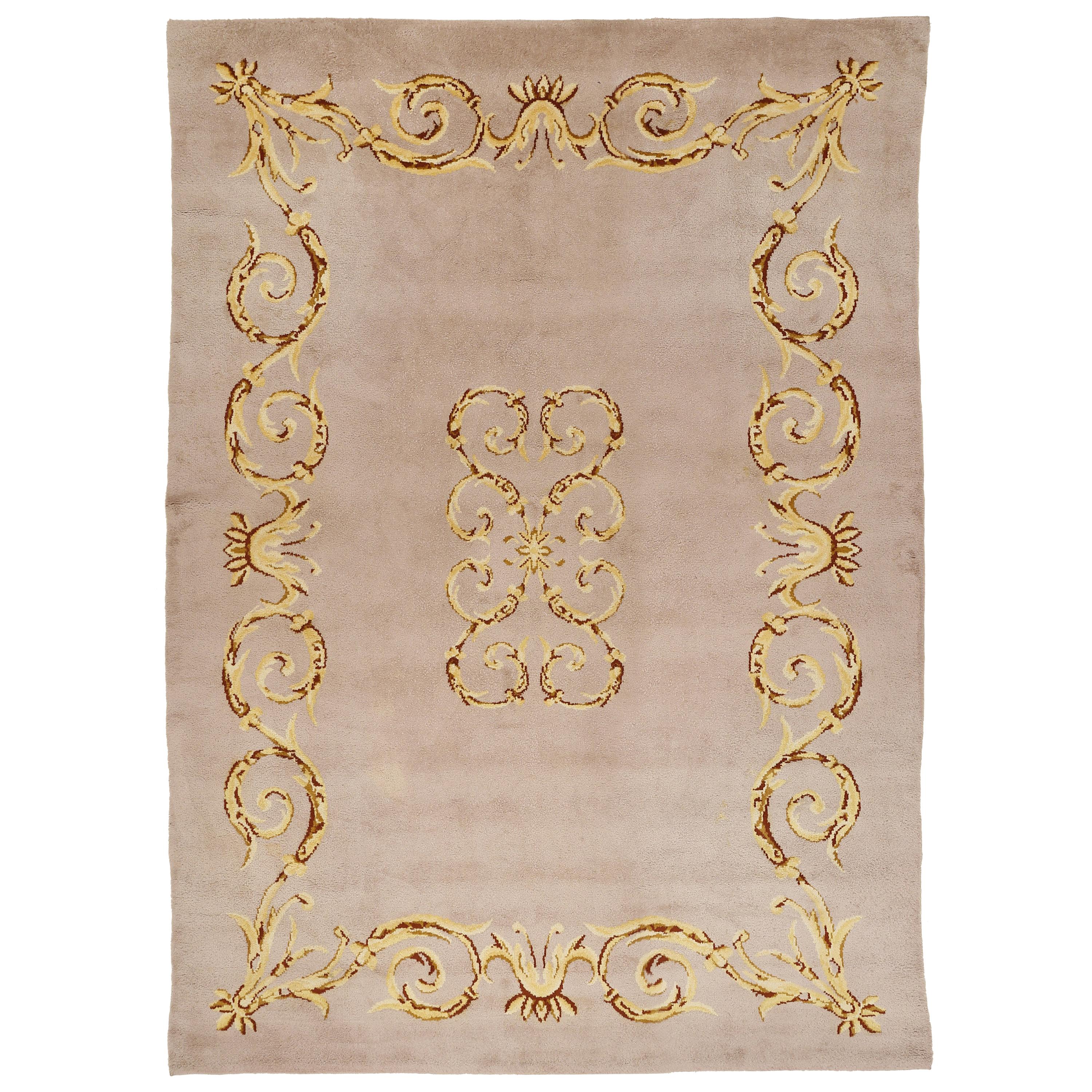 Antique French Modernist Carpet in the Néo-Classique Style For Sale