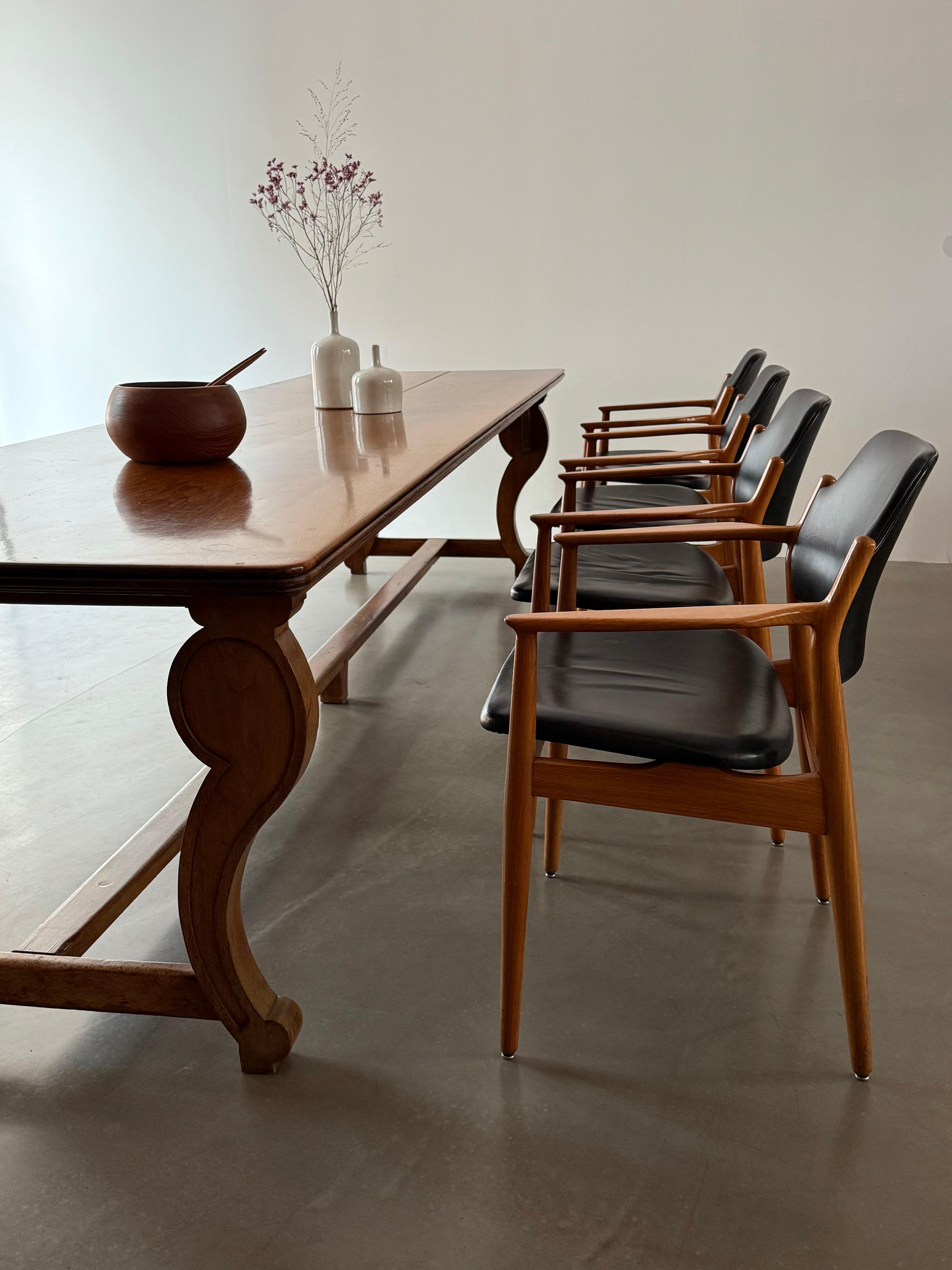 ANTIQUE TABLE A DINER MONASTERY FRANCAISE EN BOIS D'ALIMENTAIRE 325cm, 19ème SIECLE en vente 1